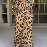 Felicia – Dlhé šaty s leopardím motívom