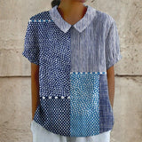 Alina - Košeľa s Patchwork Motívom