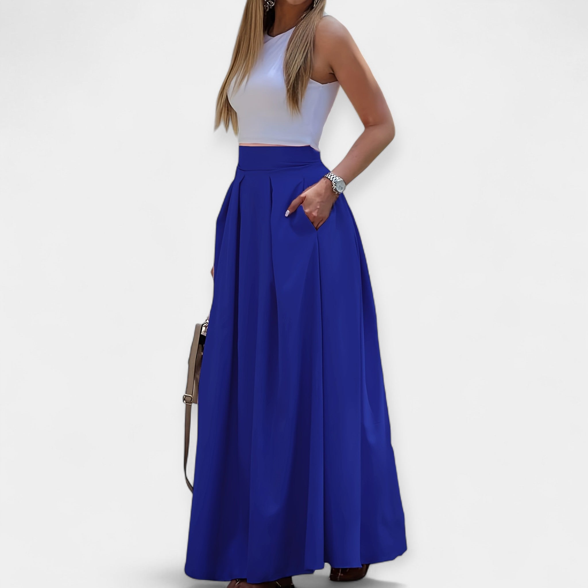 Elegantná Midi Sukňa