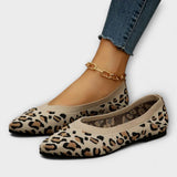 Paula - Leopardí vzor čipkované baleríny