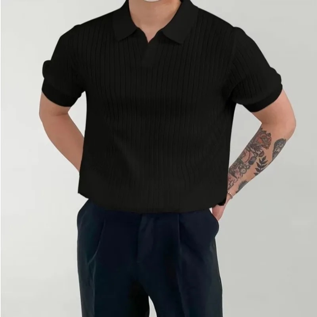 Cristiano - Elegantné Pólové Tričko s Kanelovaním" can be rewritten as:

"Cristiano - Štýlové Pólové Tričko s Kanelovaním
