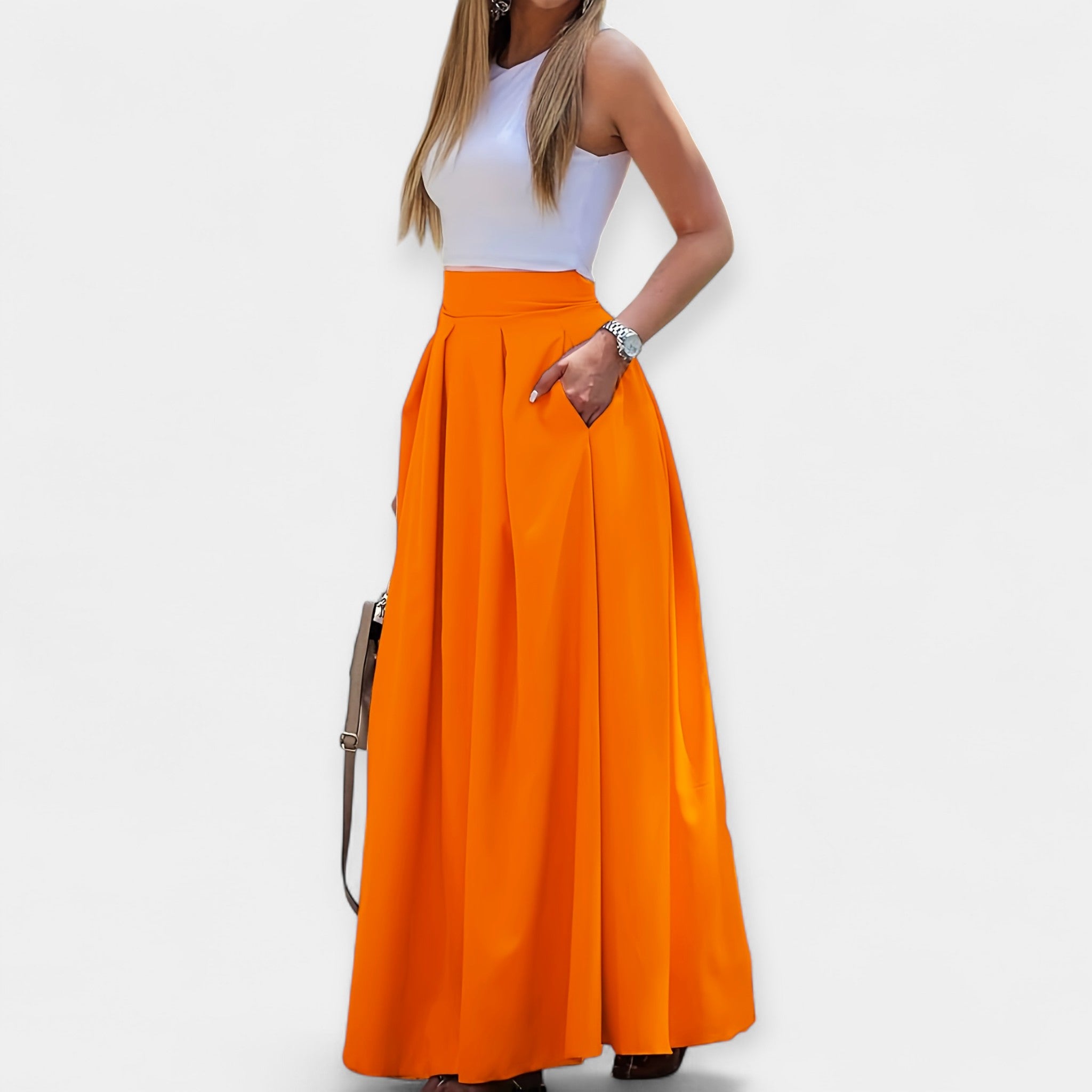 Elegantná Midi Sukňa