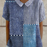Alina - Košeľa s Patchwork Motívom