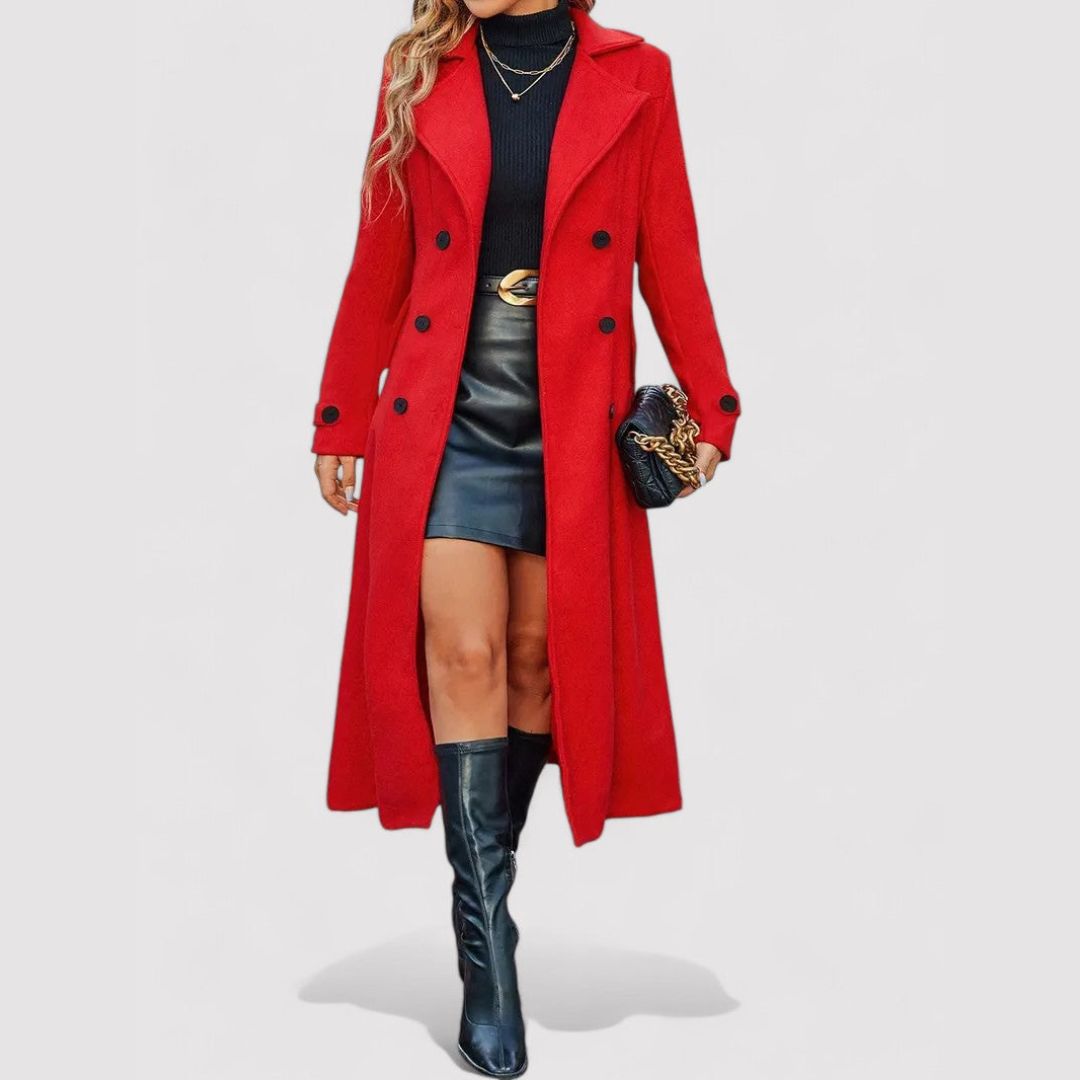 Rita - Dlhý Kabát s Elegantným Strihom