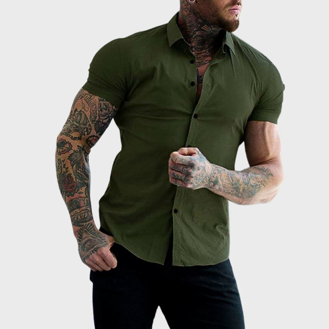 Ricardo - Slim Fit Krátký Rukáv Košile