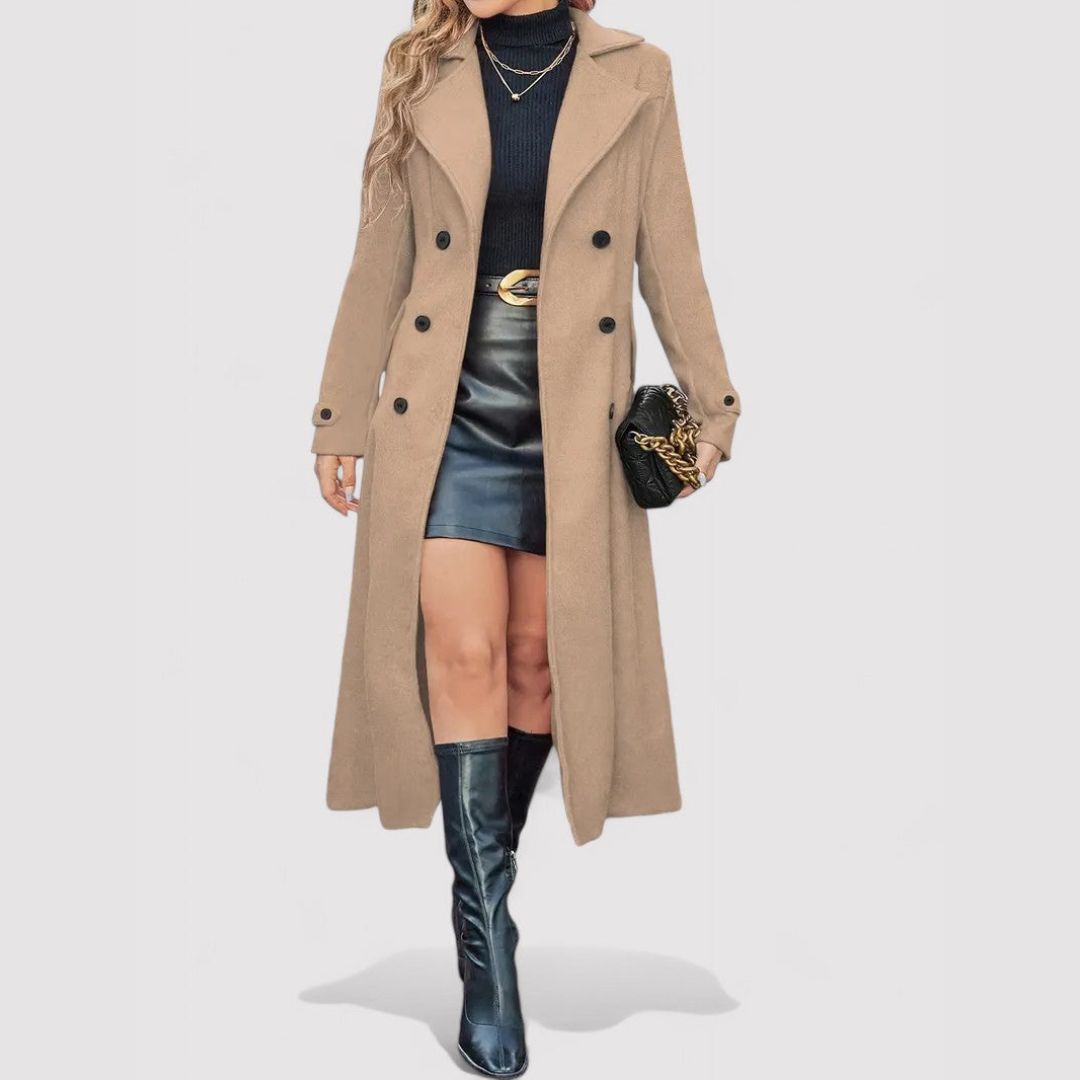 Rita - Dlhý Kabát s Elegantným Strihom