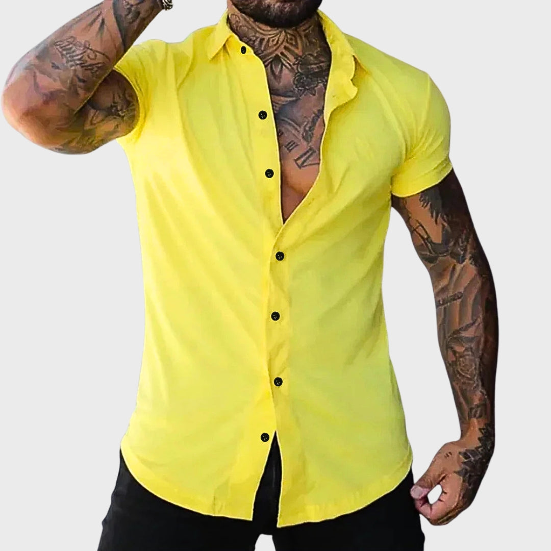Ricardo - Slim Fit Krátký Rukáv Košile
