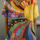 Mel - Sunburst Patchwork T-Shirt