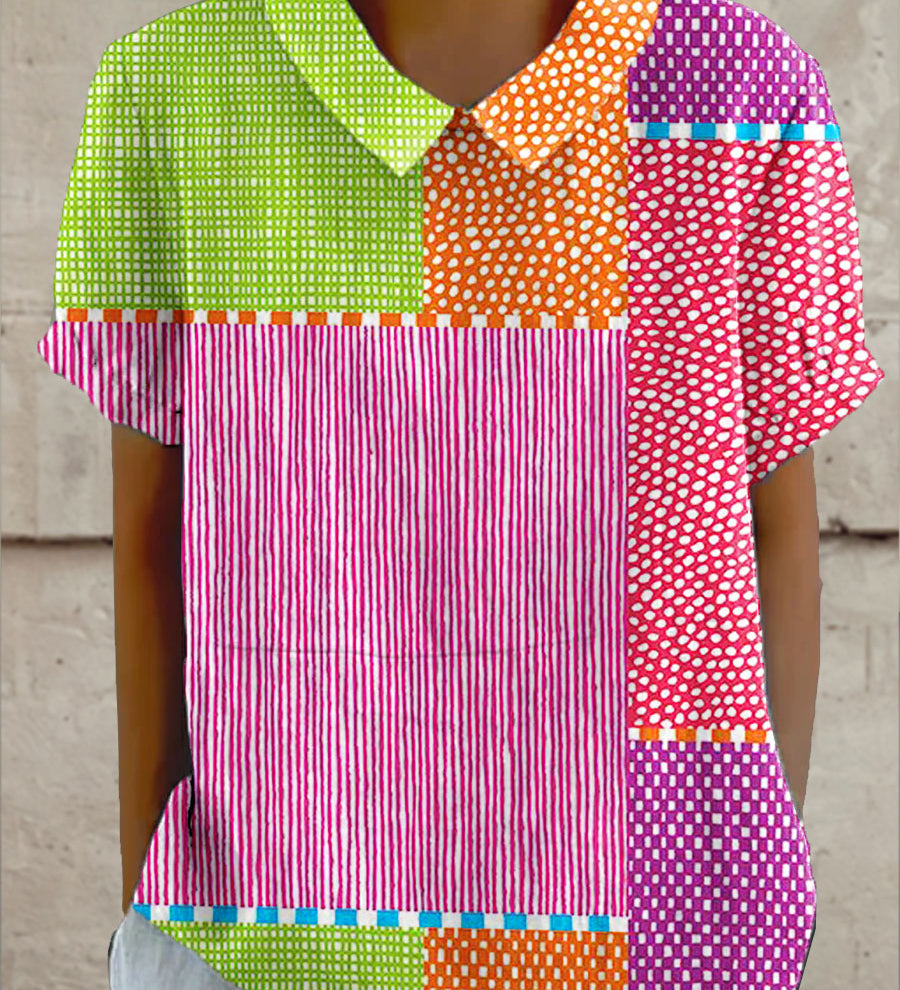 Zara - Barevná Patchwork Košile