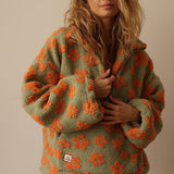 Daisy - Polar Fleece Floral Hoodie