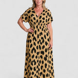 Felicia – Dlhé šaty s leopardím motívom