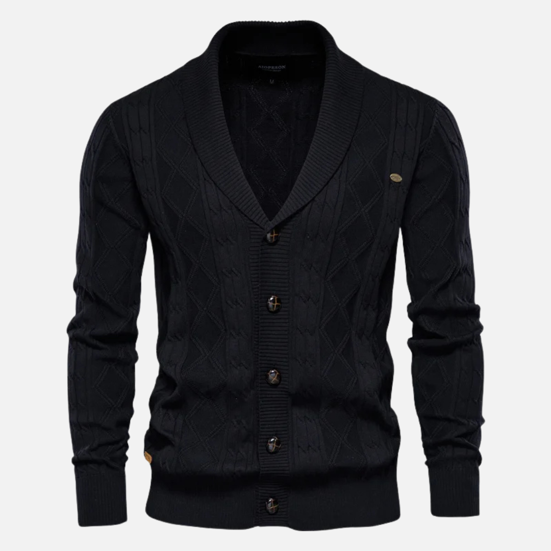 Francisco - Argyle Print Soft Cardigan