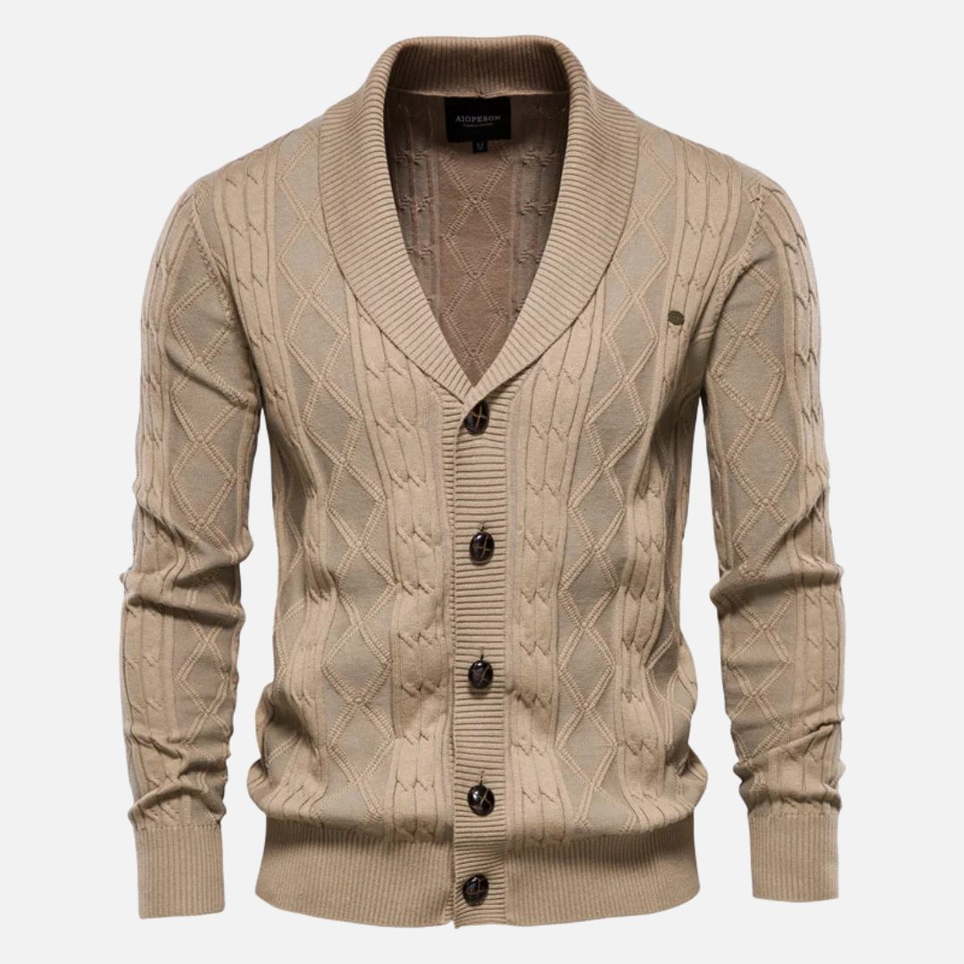 Francisco - Argyle Print Soft Cardigan