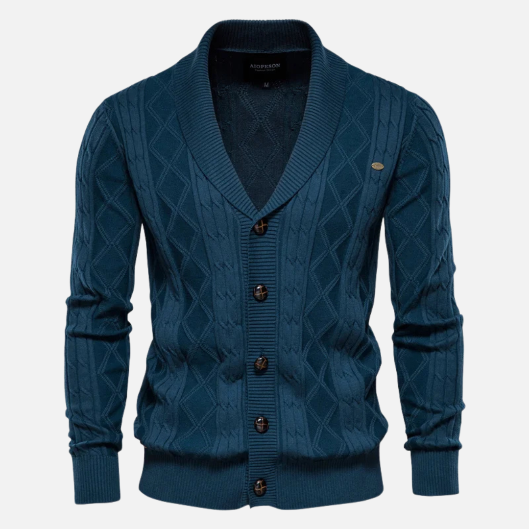 Francisco - Argyle Print Soft Cardigan