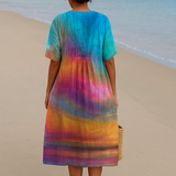 Ema - Šaty s Tie-Dye potlačou pri západe slnka