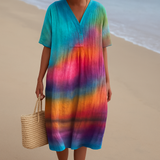 Ema - Šaty s Tie-Dye potlačou pri západe slnka