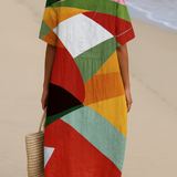 Daniela - Pestrofarebné patchwork šaty