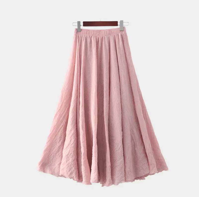 Elegantná Sukňa s Vysokým Pásom" could be rephrased as "Vysokopásmová Elegantná Sukňa.