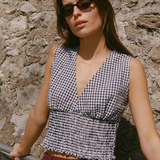 Top Rosa - Vichy modrý
