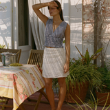 Top Rosa - Vichy modrý