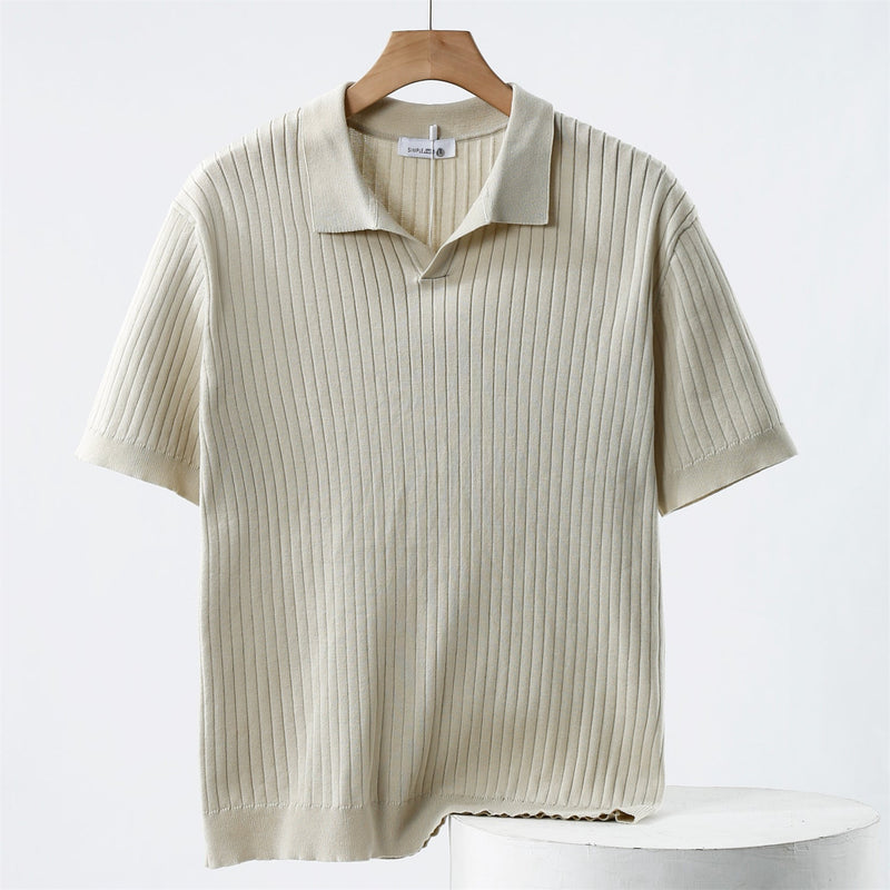 Polo T-Shirt - Stretch Knit Fabric