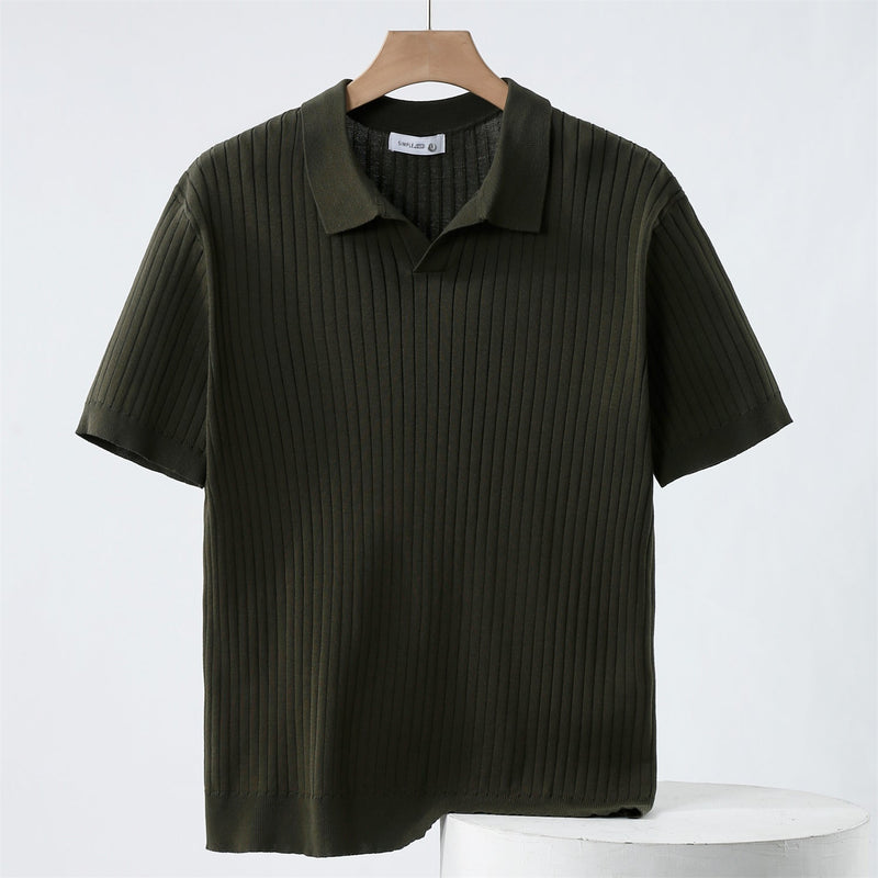 Polo T-Shirt - Stretch Knit Fabric