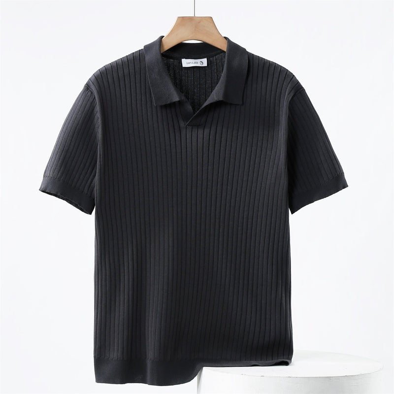 Polo T-Shirt - Stretch Knit Fabric