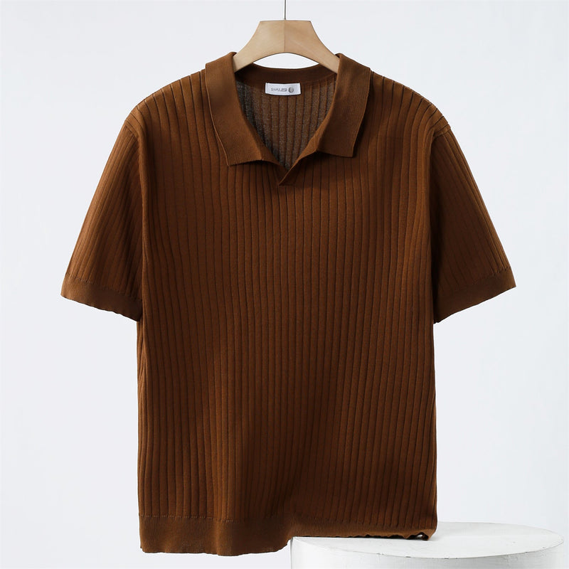 Polo T-Shirt - Stretch Knit Fabric