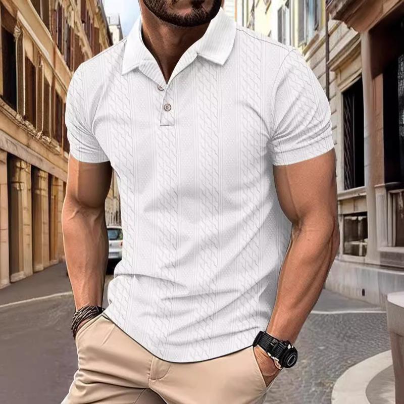 Relaxed Jacquard Textured Polo Shirt