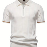 Slim Fit Polo Tričko - Polyesterová Zmes