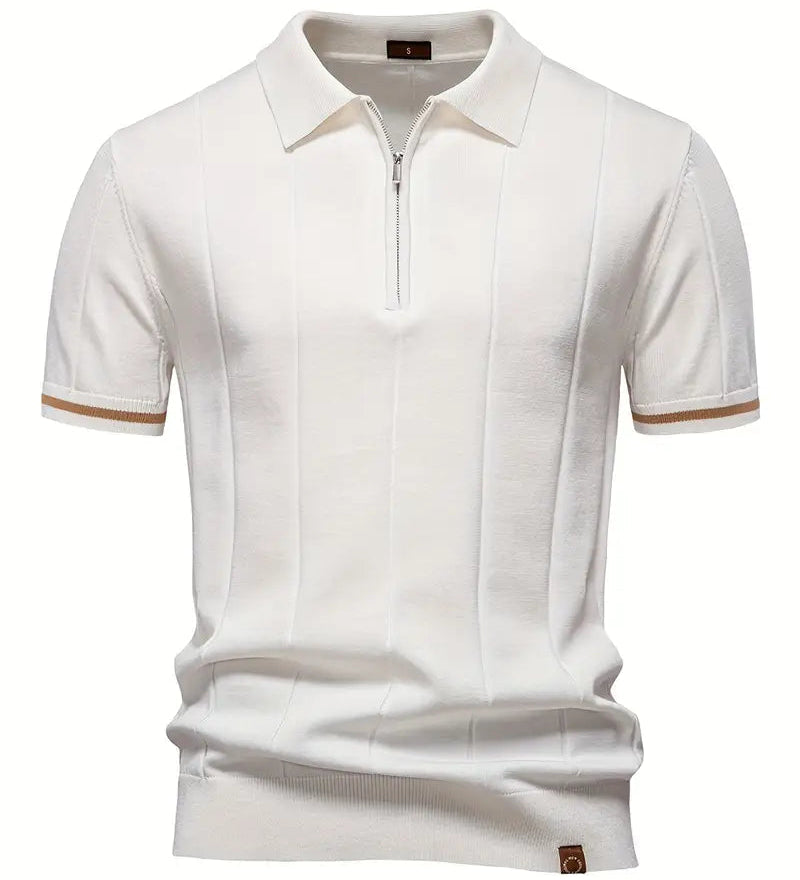 Slim Fit Polo Tričko - Polyesterová Zmes