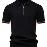 Slim Fit Polo Tričko - Polyesterová Zmes