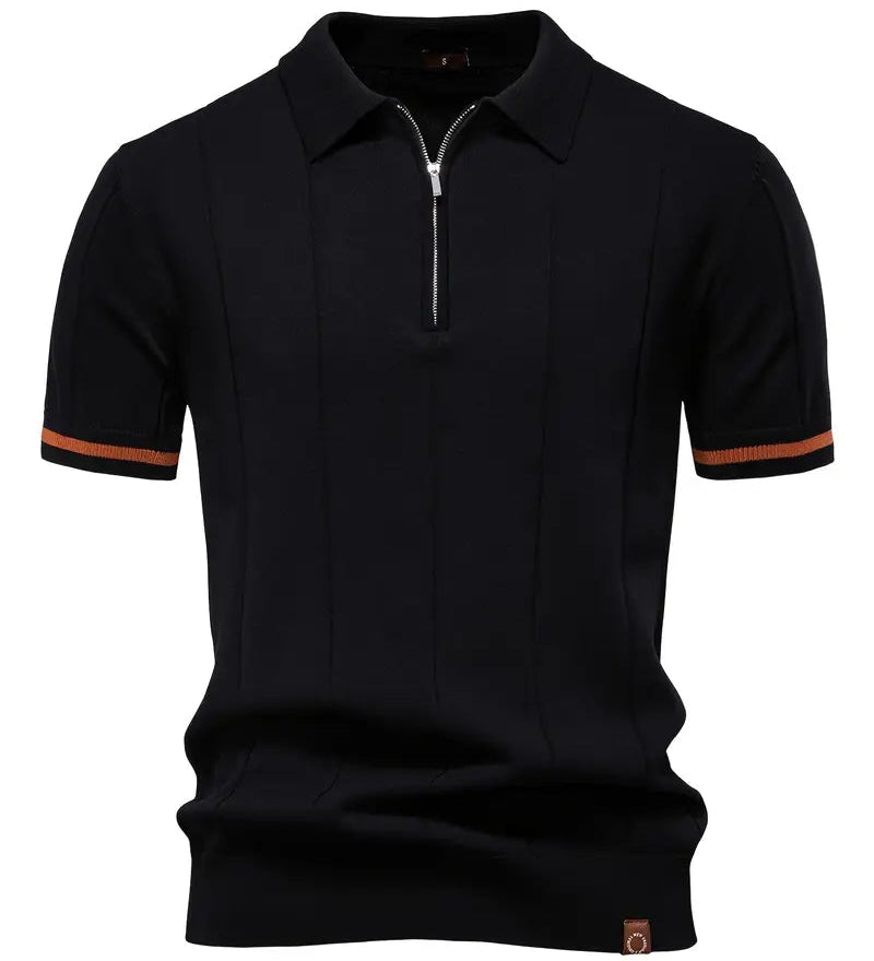 Slim Fit Polo Tričko - Polyesterová Zmes