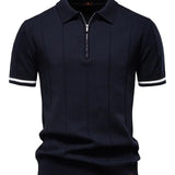 Slim Fit Polo Tričko - Polyesterová Zmes