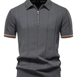 Slim Fit Polo Tričko - Polyesterová Zmes