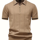 Slim Fit Polo Tričko - Polyesterová Zmes