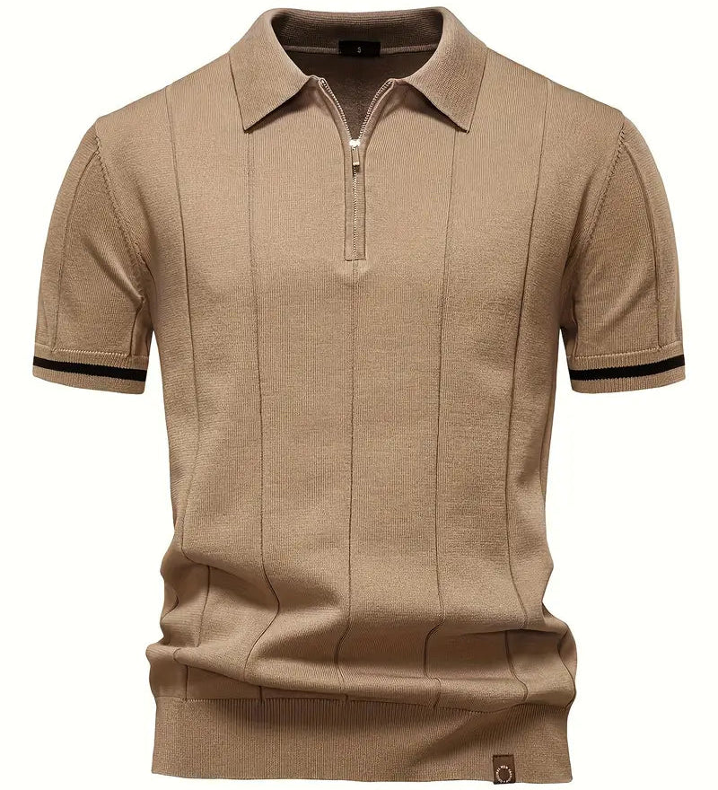 Slim Fit Polo Tričko - Polyesterová Zmes