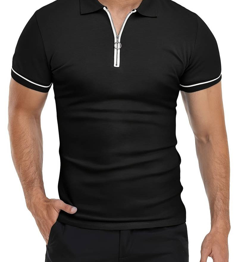 Polo tričko s golierom na zips, priedušné