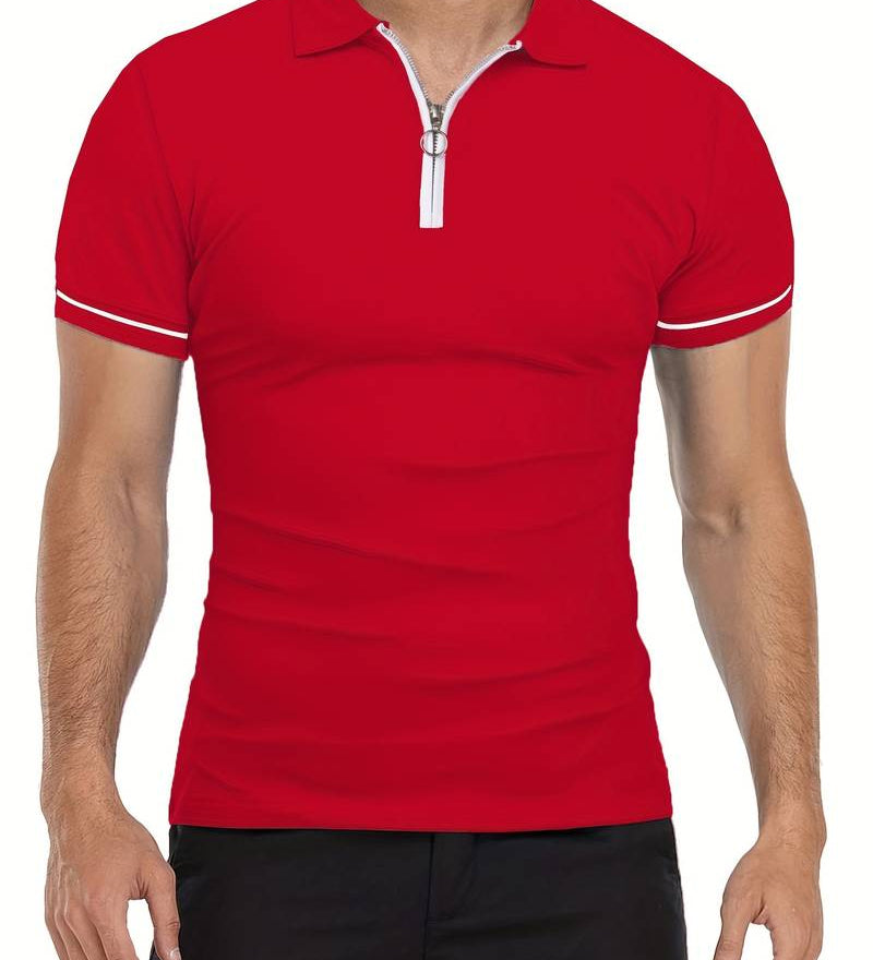 Polo tričko s golierom na zips, priedušné
