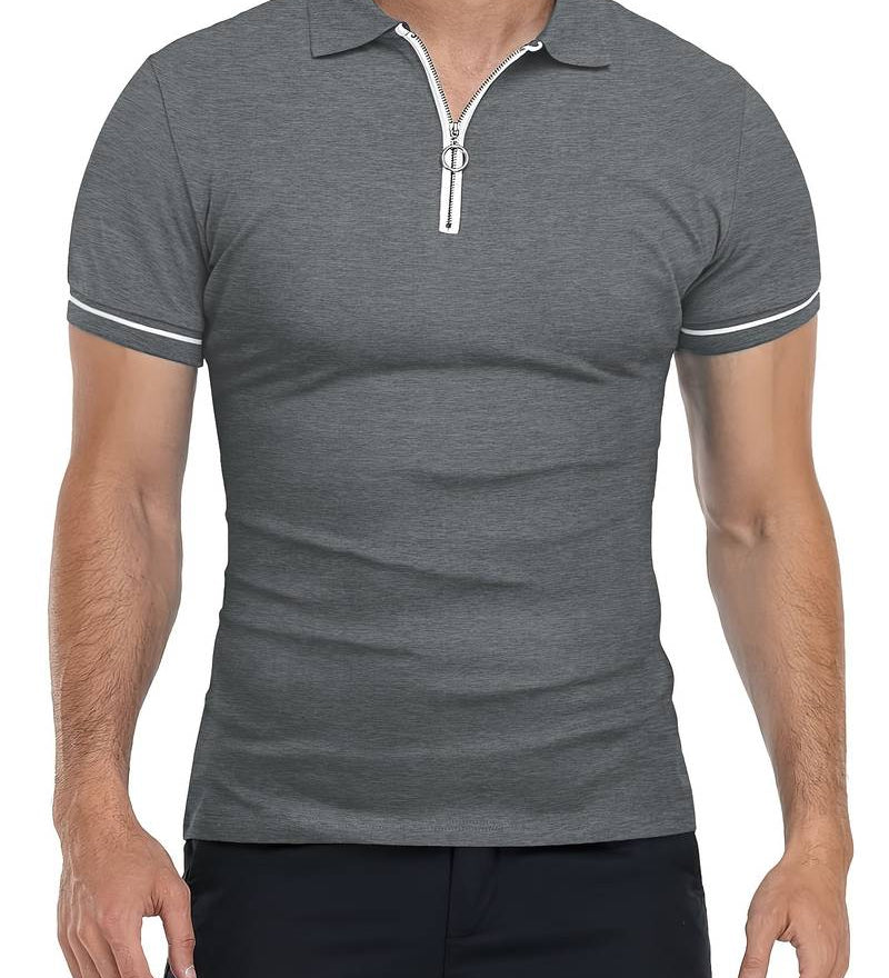 Polo tričko s golierom na zips, priedušné