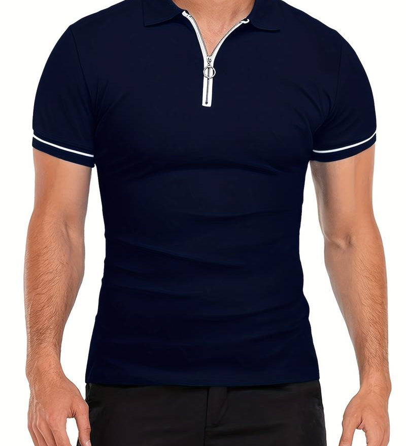 Polo tričko s golierom na zips, priedušné