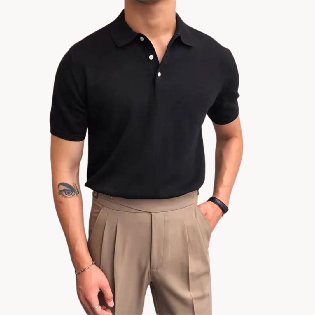 Polo - Gola Intemporal Movimento" can be rewritten as "Timeless Movement Polo with Classic Collar.