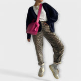 Chandra - Vintage džíny s leopardím motívom
