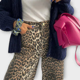 Chandra - Vintage džíny s leopardím motívom