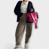 Chandra - Vintage džíny s leopardím motívom