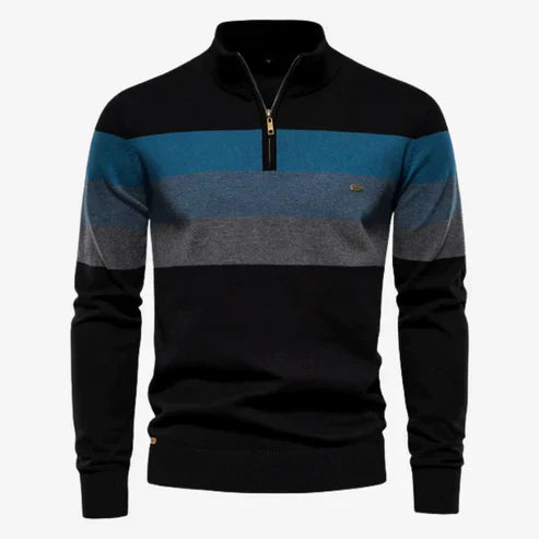 Sebastião - Retro Pruhovaný Sveter" can be rewritten as "Sebastião - Vintage Striped Sweater.