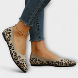 Paula - Leopardí vzor čipkované baleríny