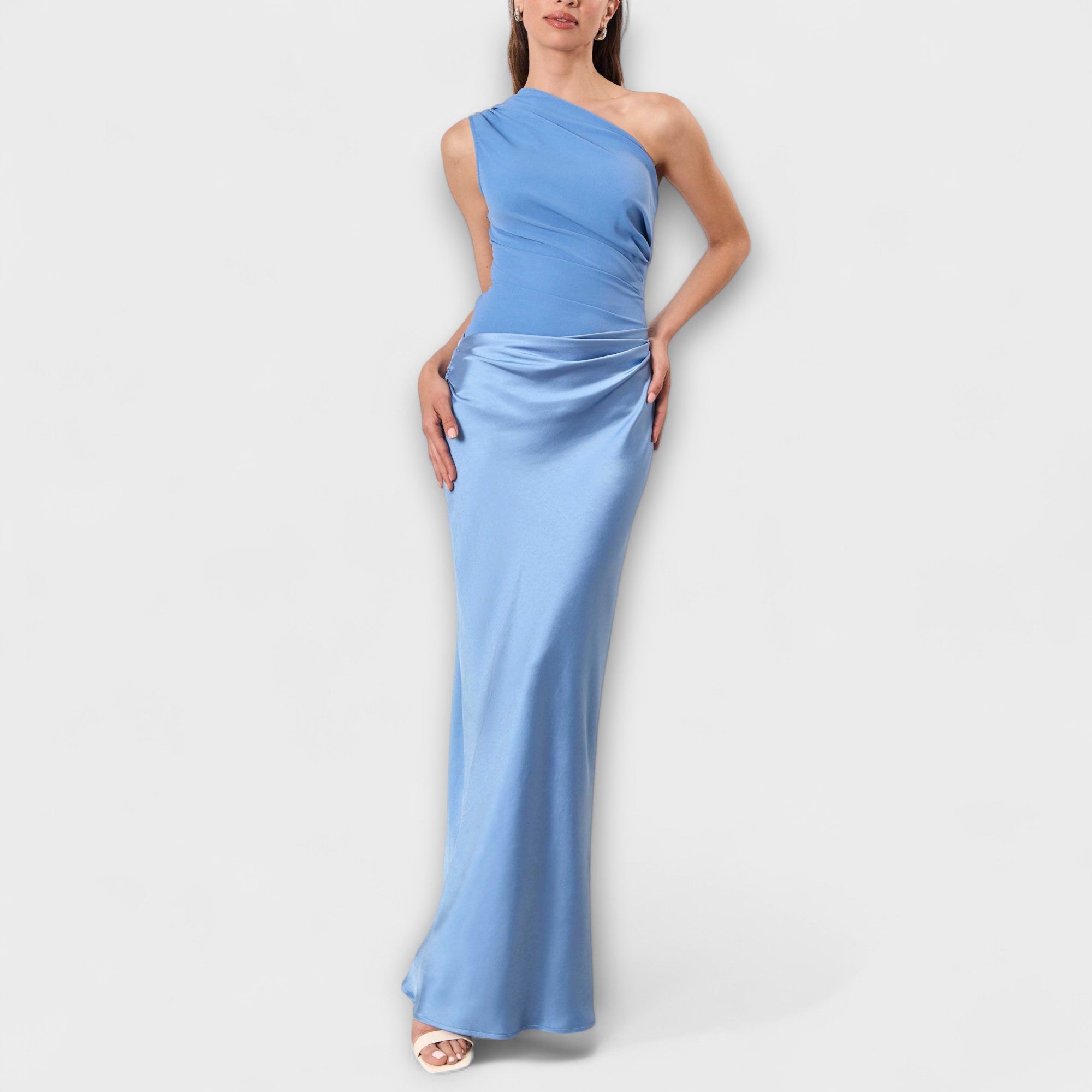Luna - Asymmetrical Satin Dress