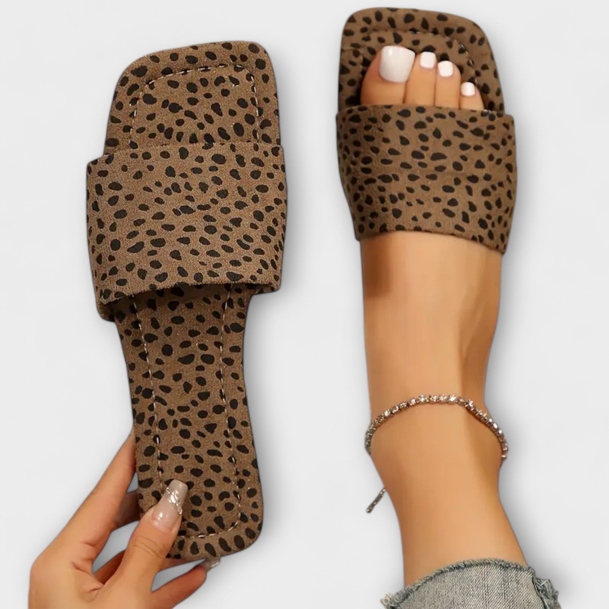Elisabete - Leopardí vzor ploché mokasíny
