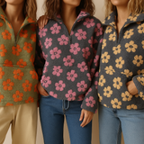Daisy - Polar Fleece Floral Hoodie